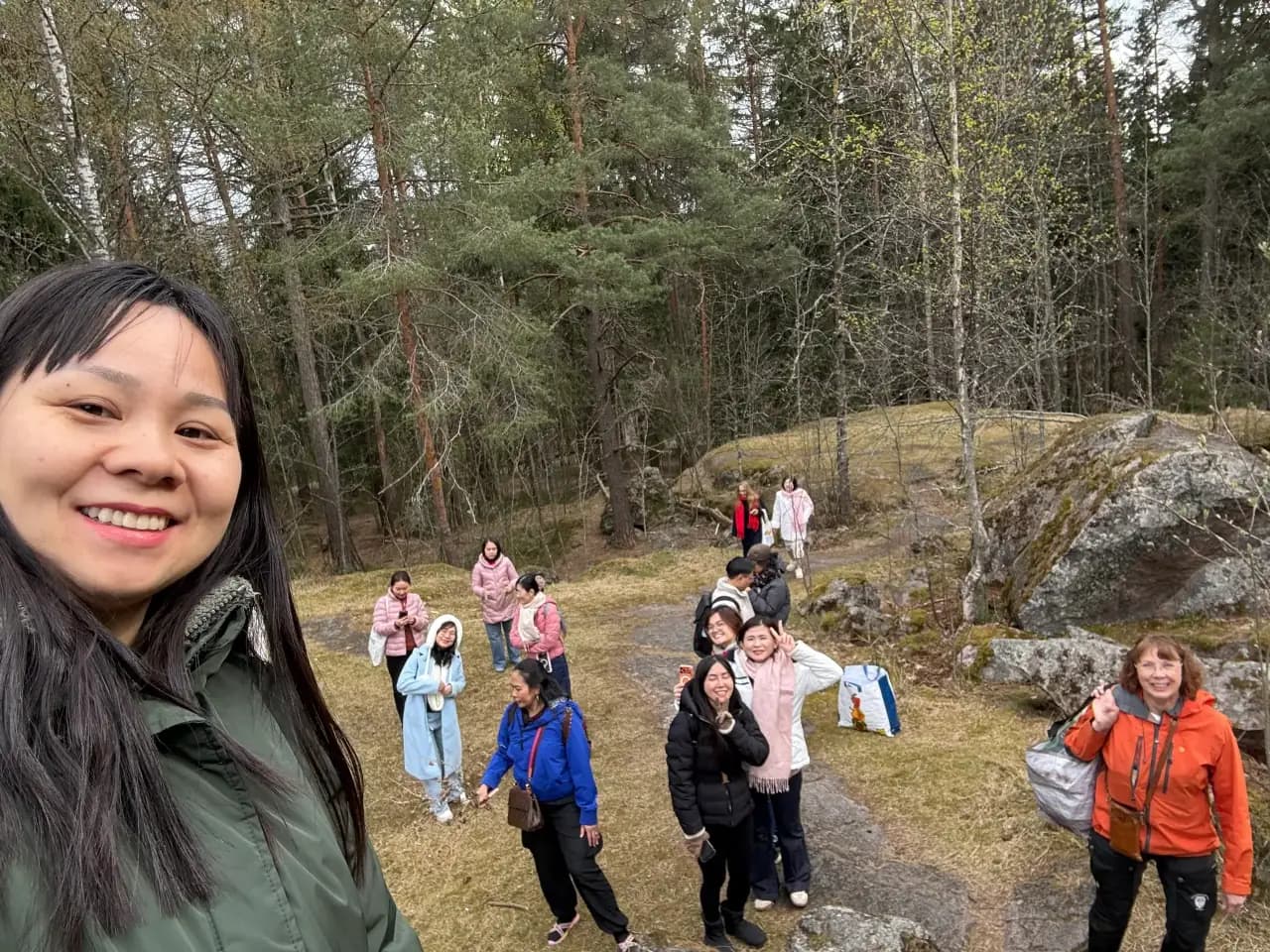 Outdoor learning workshop in a Finnish forest